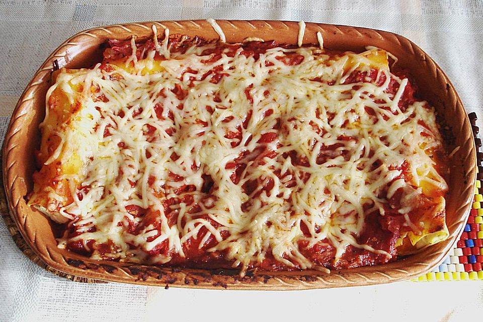 Cannelloni mit Frischkäse - Paprika - Füllung