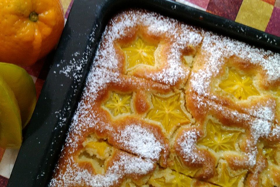 Karambole-Orangen-Blechkuchen