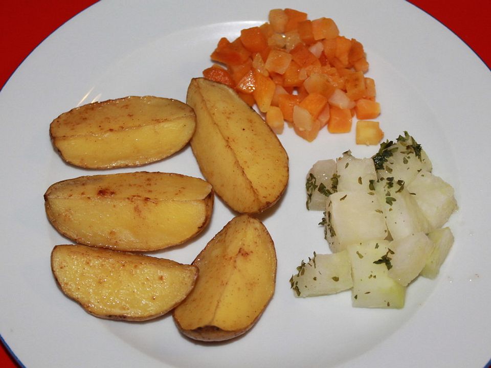 Gebackene Kartoffelecken mit Kohlrabi und Kürbis von Jasmin-Petra ...
