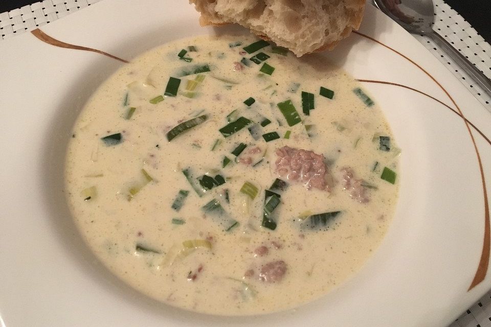 Porree - Käse - Suppe