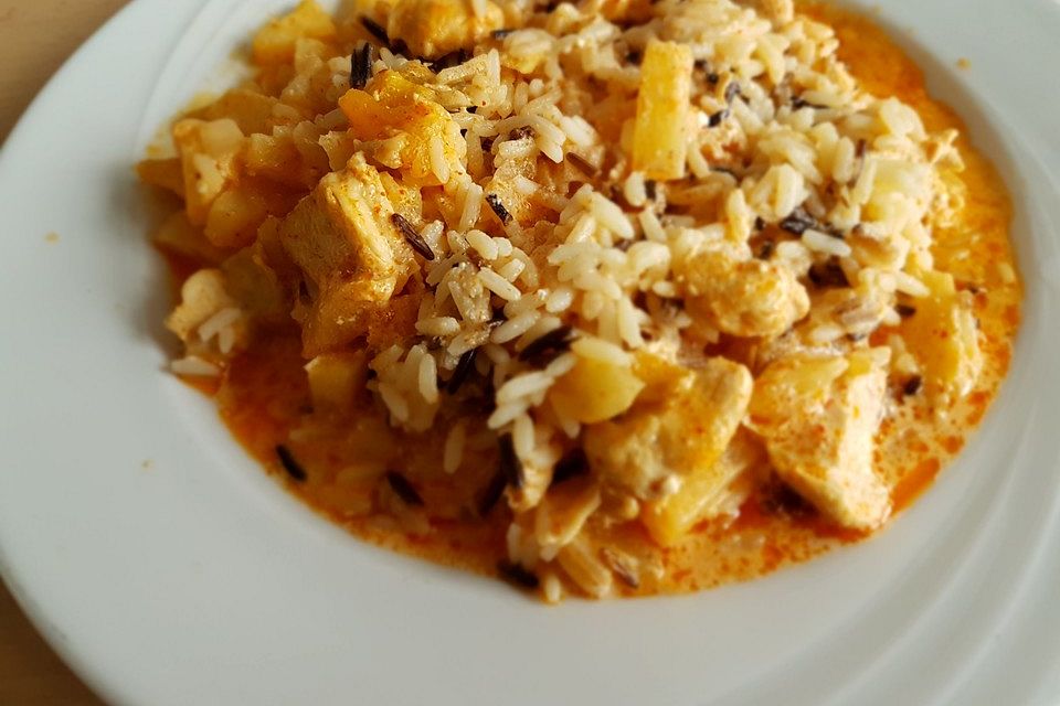 Rotes Hähnchen-Curry