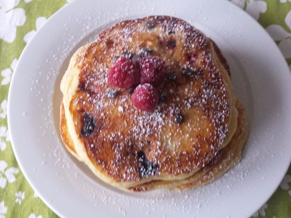 Himbeer-Schoko-Pancakes mit griechischem Joghurt von dens1ness| Chefkoch