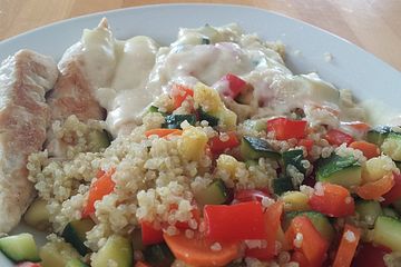 Quinoa Mit Gemuse Und Hahnchen Von Soso St Chefkoch