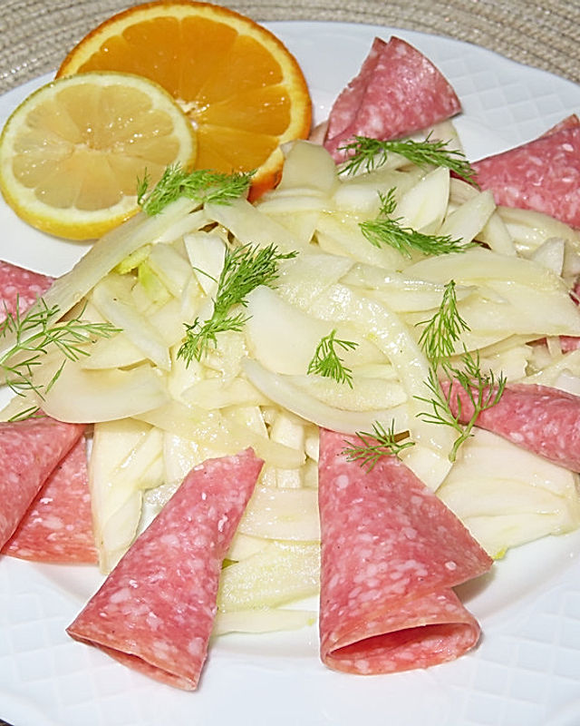 Italienischer Fenchelsalat mit Salami