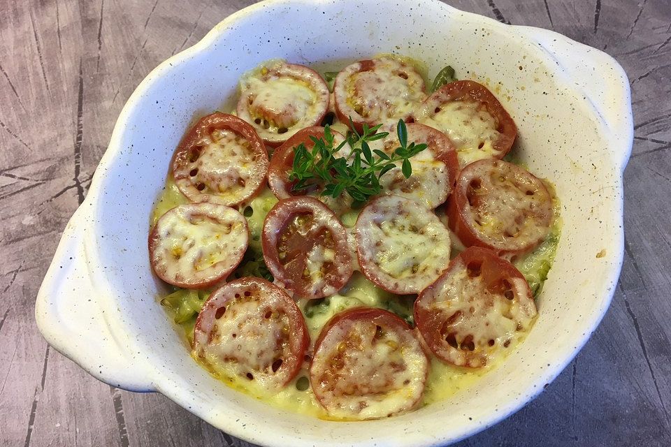 Reis-Tomaten-Gemüse mit Mozzarella