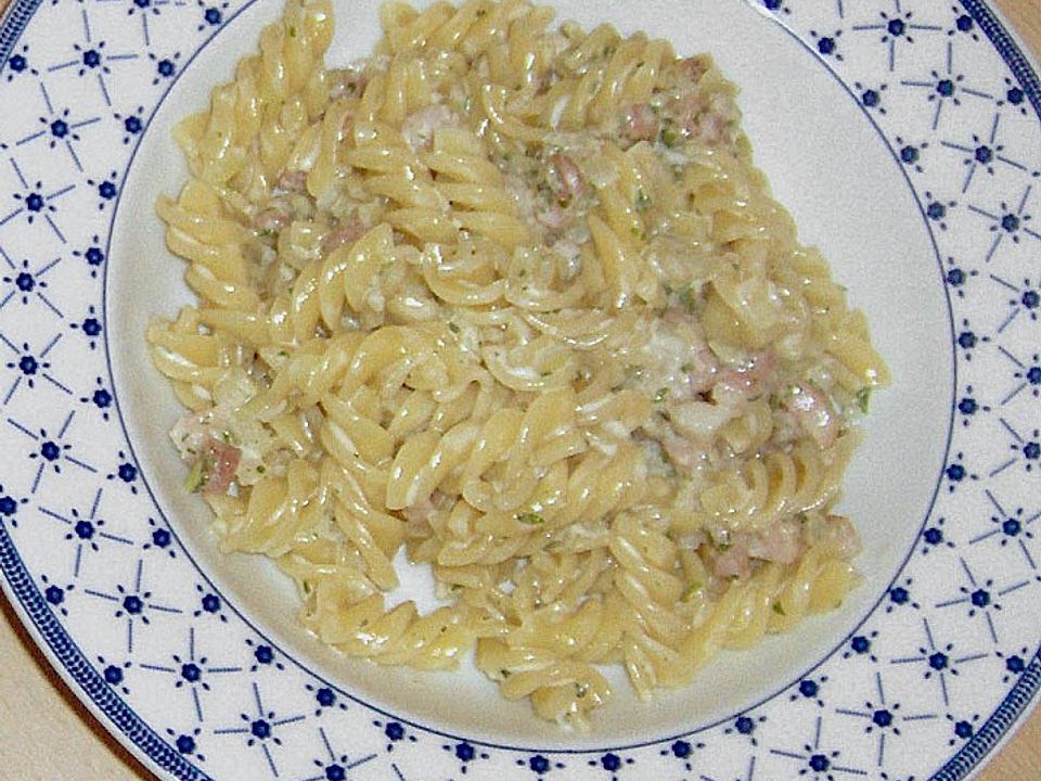 Nudeln In Speck Sahnesauce Von Lenchen Chefkoch