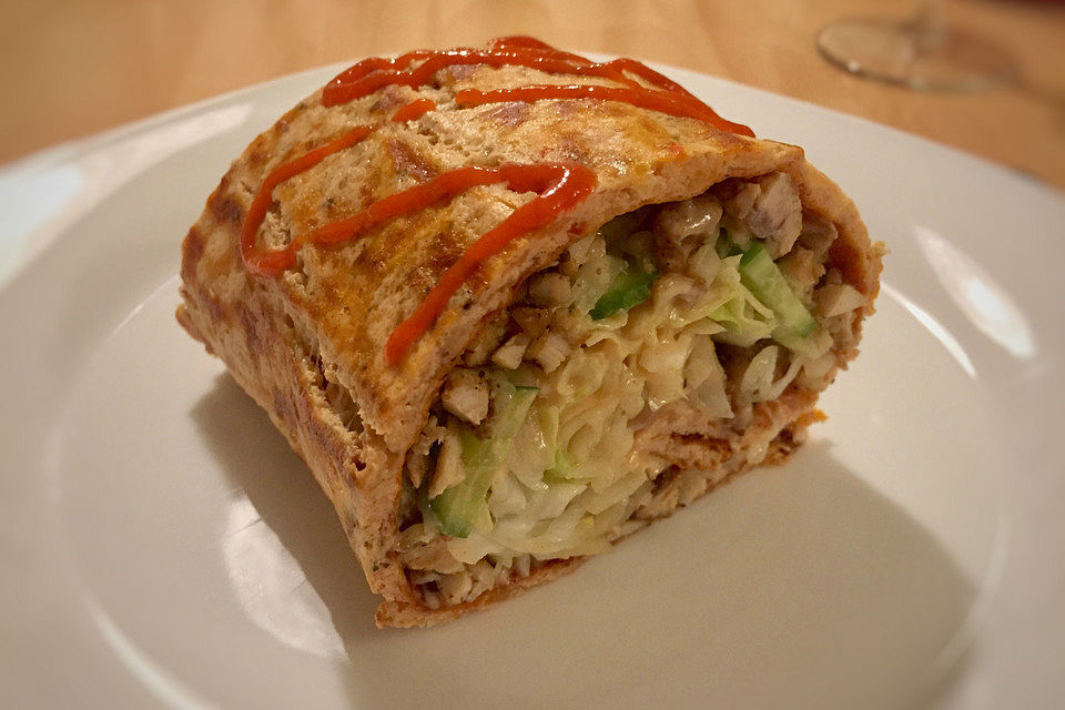 Low-Carb Hähnchen-Döner-Rolle