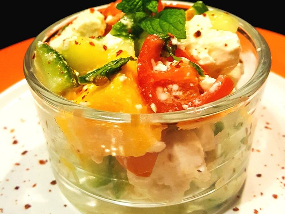 Mango-Feta-Salat mit Minze - Kochen Gut | kochengut.de