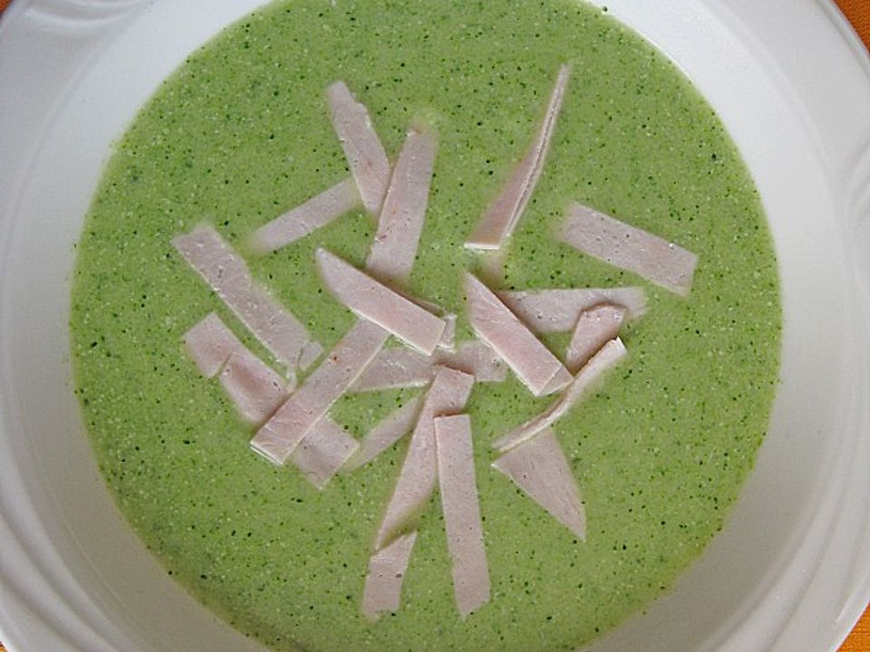 Broccoli - Cremesuppe mit Schinkenstreifen à la Gisela von hermine ... Broccoli - Cremesuppe mit Schinkenstreifen à la Gisela von hermine ...