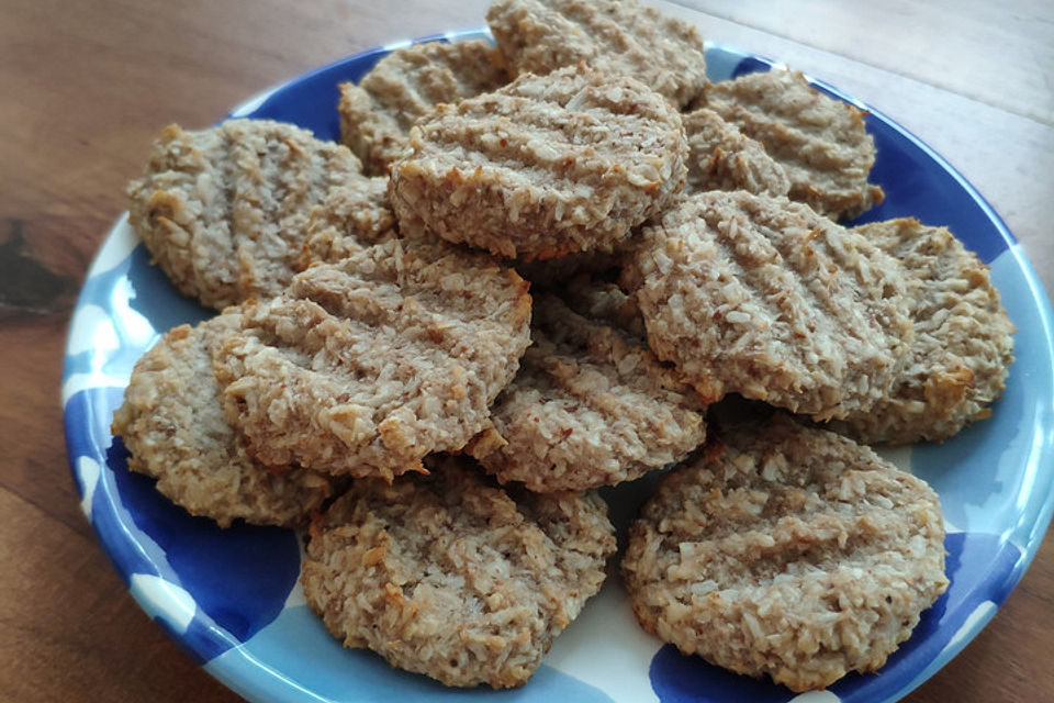 Kokos-Bananen-Kekse ohne Zucker