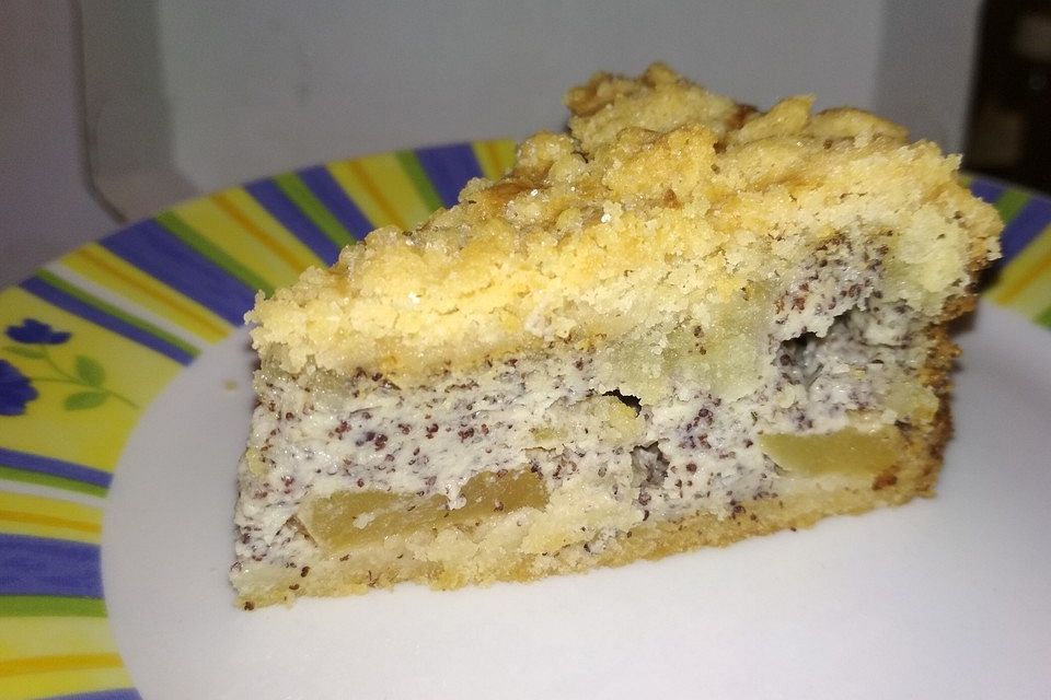 Mohn - Apfelkuchen mit Streusel