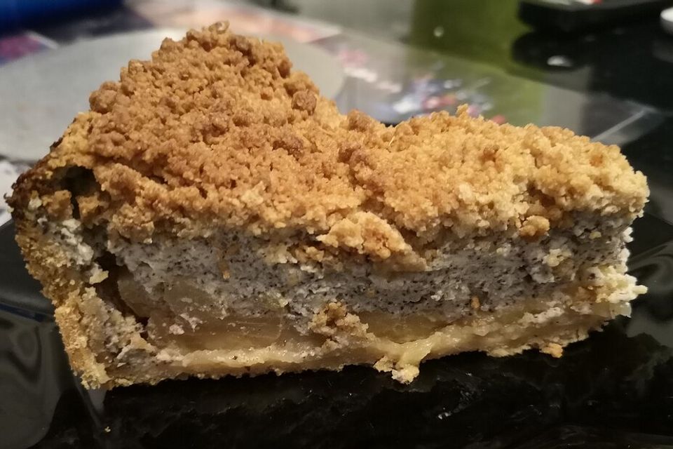 Mohn - Apfelkuchen mit Streusel