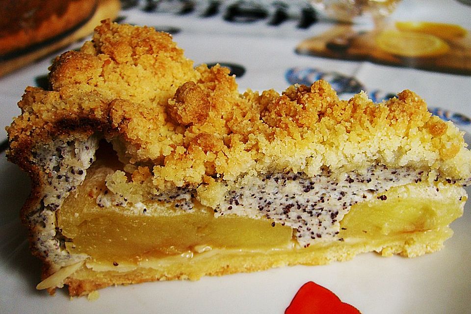 Mohn - Apfelkuchen mit Streusel