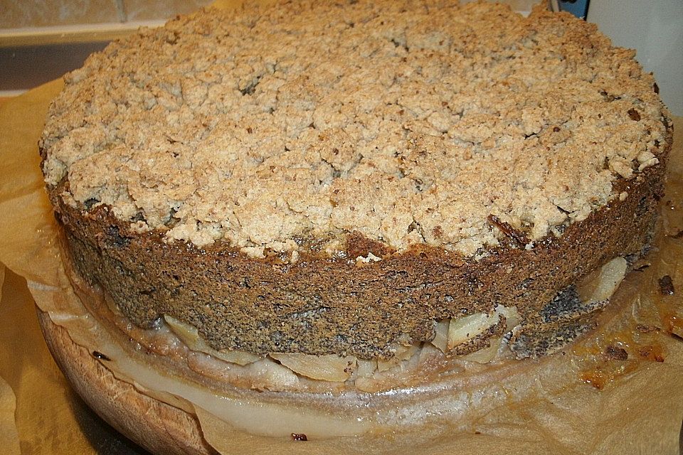 Mohn - Apfelkuchen mit Streusel