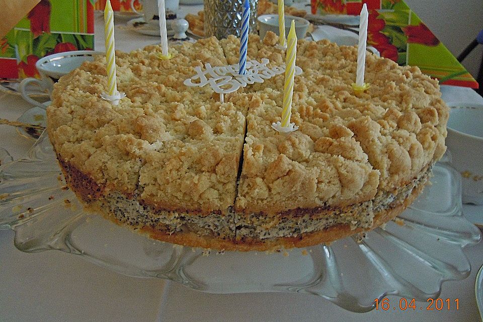 Mohn - Apfelkuchen mit Streusel