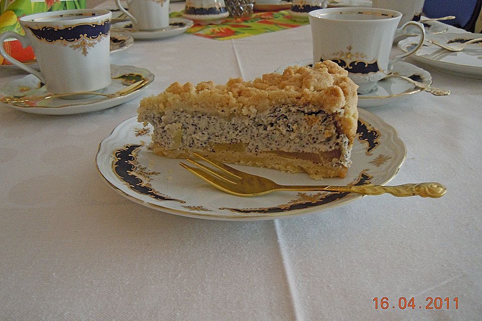 Mohn - Apfelkuchen mit Streusel