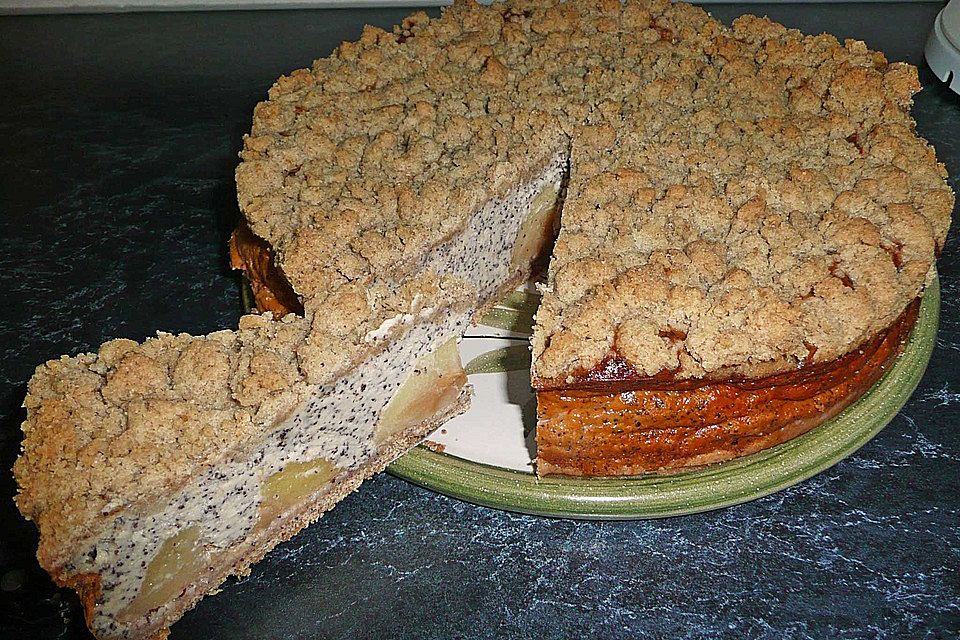 Mohn - Apfelkuchen mit Streusel