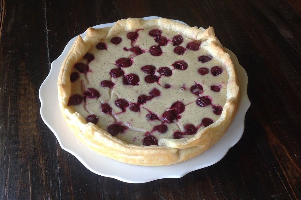 Sauerkirschen-Quark-Pudding-Kuchen