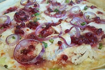 Kanadische Hahnchen Pizza Mit Cranberries Von Esslust Chefkoch