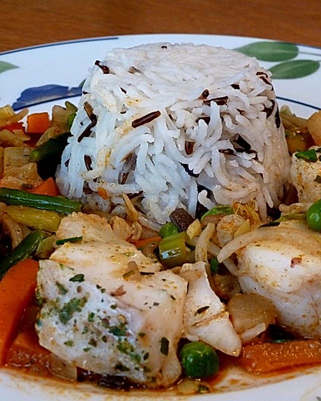 Schnelles Asia-Fisch-Curry
