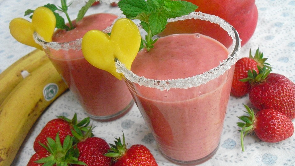 Erdbeere-Bananen-Mango-Smoothie von Psycho1965 Erdbeere-Bananen-Mango-Smoothie von Psycho1965