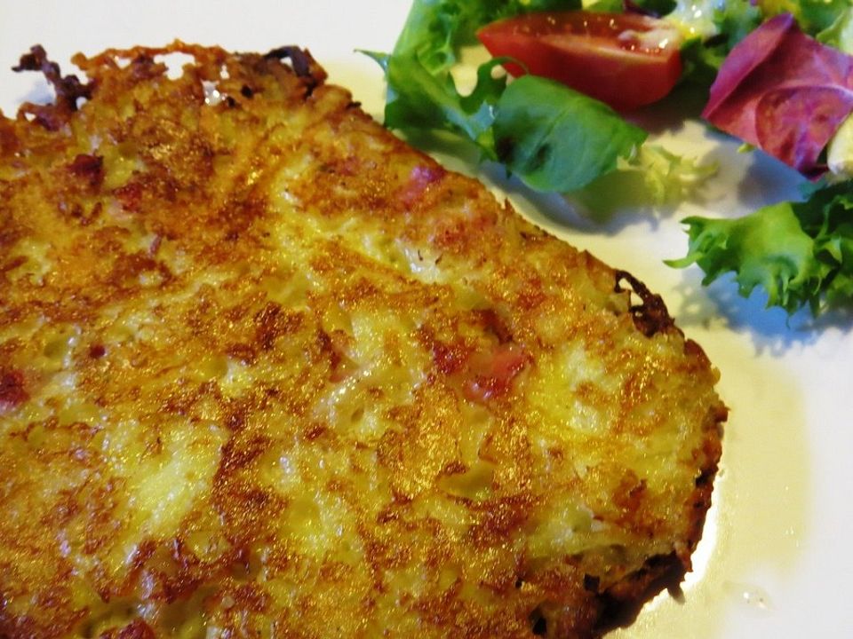 Kartoffelpuffer mit Schinken und Käse von Bonus94| Chefkoch