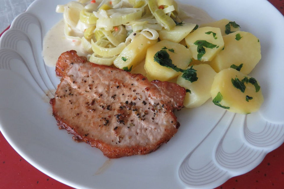 Schnelle Schweinerückensteaks Schnelle Schweinerückensteaks