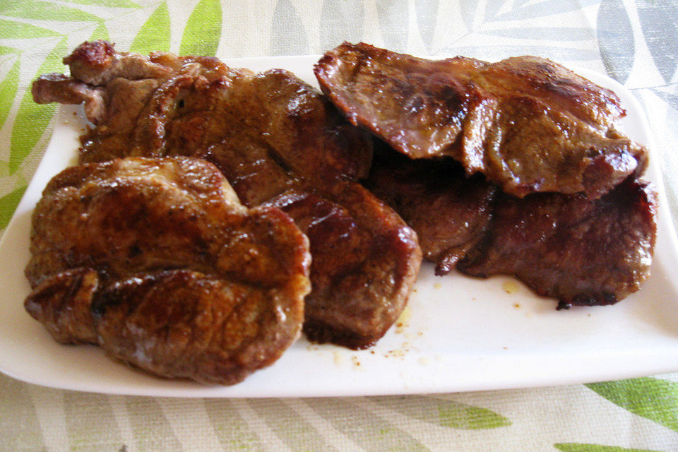 Schnelle Schweinerückensteaks Schnelle Schweinerückensteaks
