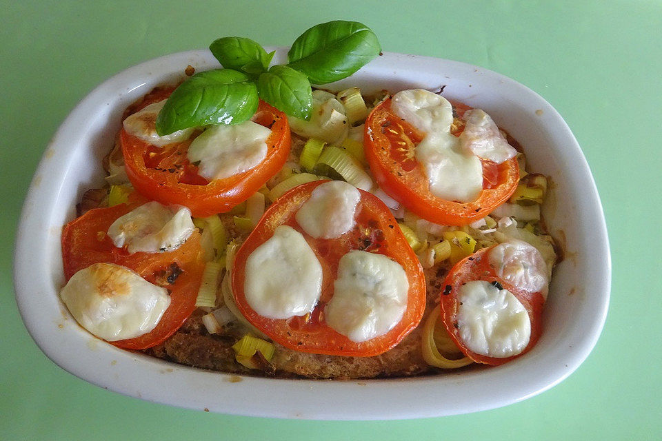 Pizza - Auflauf aus Toastbrot