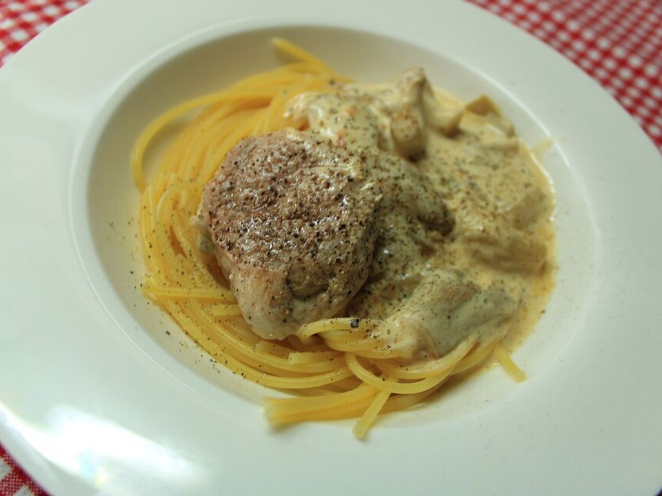 Schweinefilets mit Steinpilz-Rahm-Soße à la Gabi von gabriele9272| Chefkoch