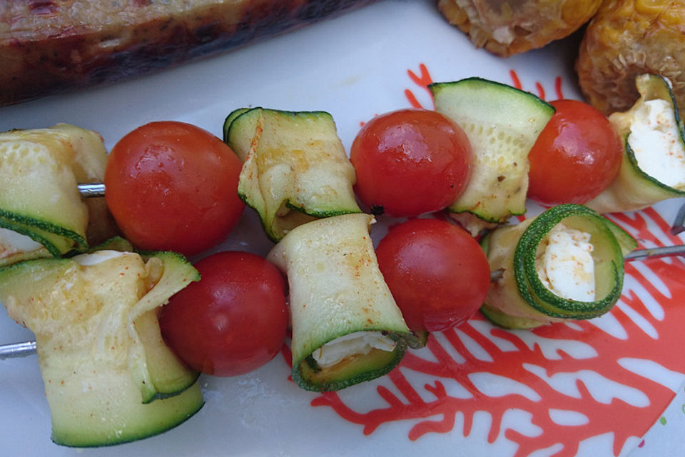 Zucchini-Feta-Spieße à la Gabi