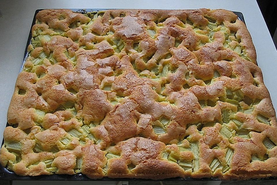 Rhabarberblechkuchen Rhabarberblechkuchen
