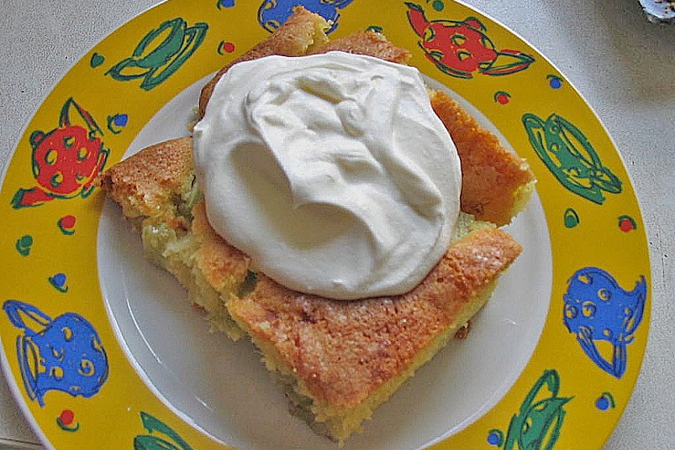 Rhabarberblechkuchen Rhabarberblechkuchen