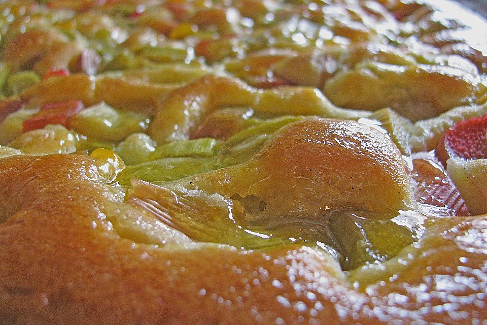 Rhabarberblechkuchen Rhabarberblechkuchen