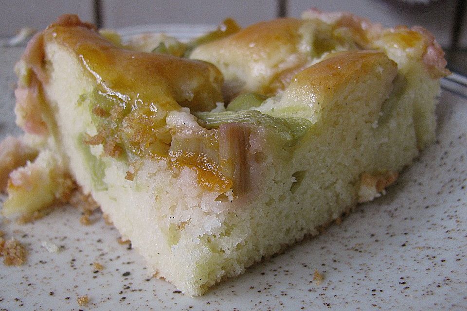 Rhabarberblechkuchen Rhabarberblechkuchen
