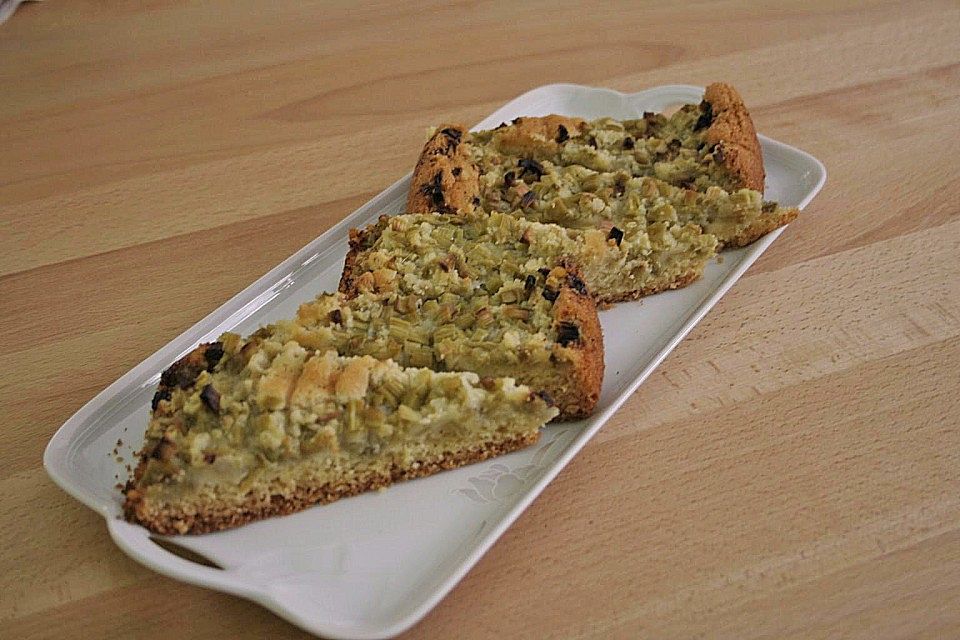 Rhabarberblechkuchen Rhabarberblechkuchen