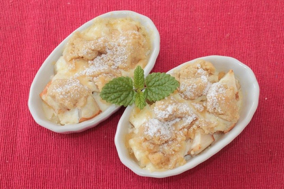 Birnen-Rahm-Crumble