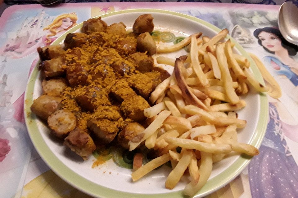 Bayrisches Currywurst-Duo mit Weißbier-Curry-Ketchup-Soße