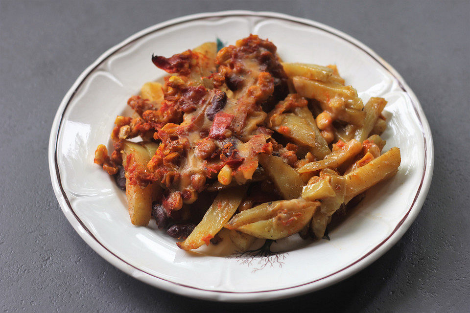 Vegane Chili Cheese Fries