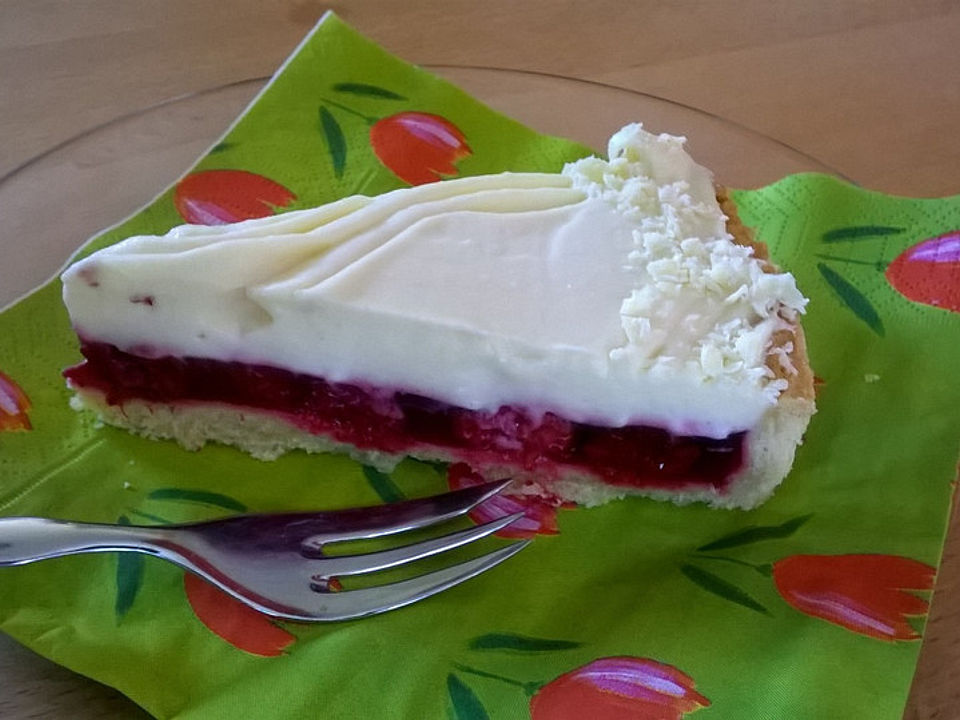 Himbeer-Tarte mit weißer Schokosahne von slyvia| Chefkoch
