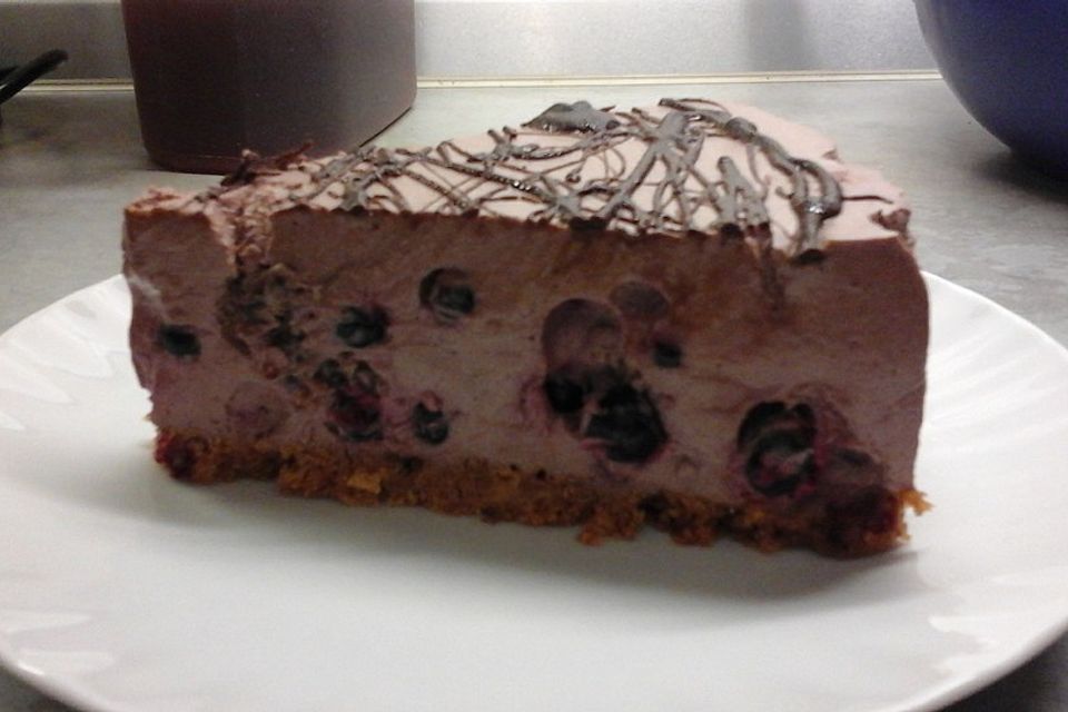 Schoko-Quark Torte mit Johannisbeeren