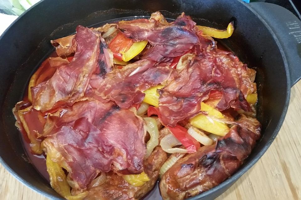 Schichtfleisch aus dem Dutch Oven