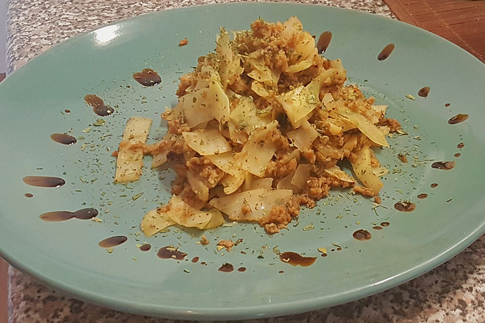 Vegane Weißkohlpfanne