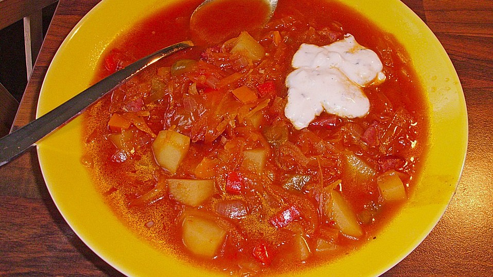 Sauerkraut-Paprika-Suppe von UlrikeM