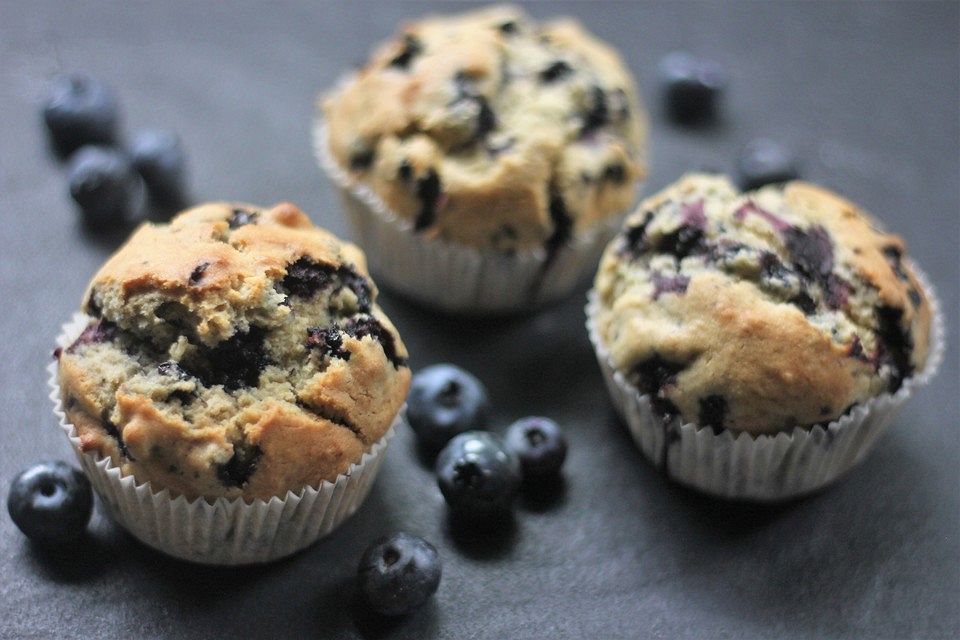 Vegane Blaubeermuffins