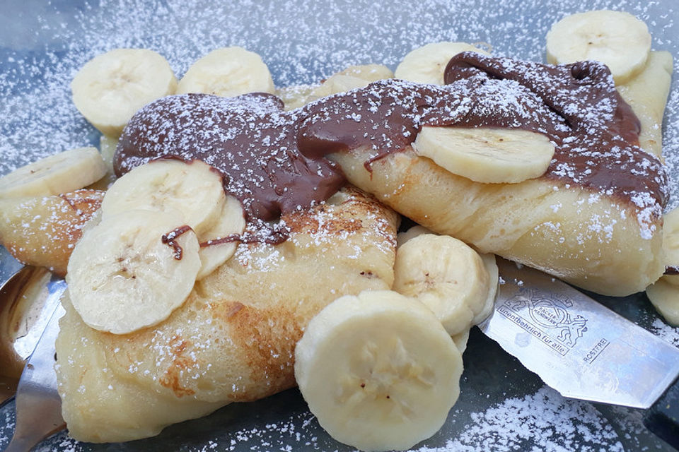 Bananen-Nutella-Pfannkuchen