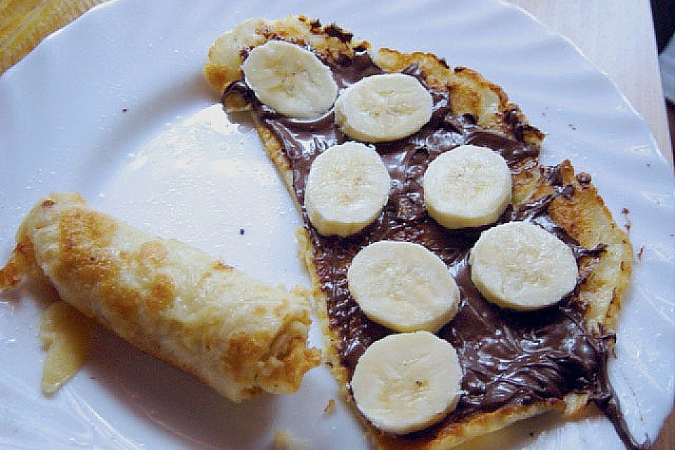 Bananen-Nutella-Pfannkuchen