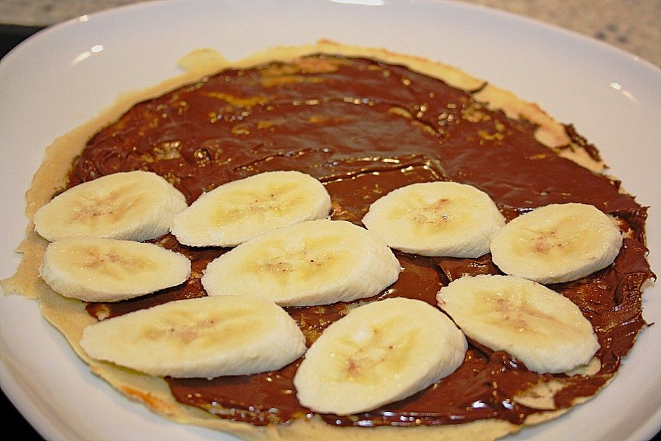 Bananen-Nutella-Pfannkuchen