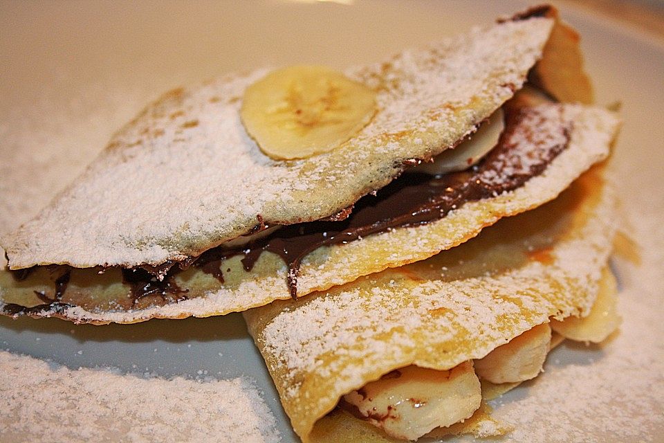 Bananen-Nutella-Pfannkuchen