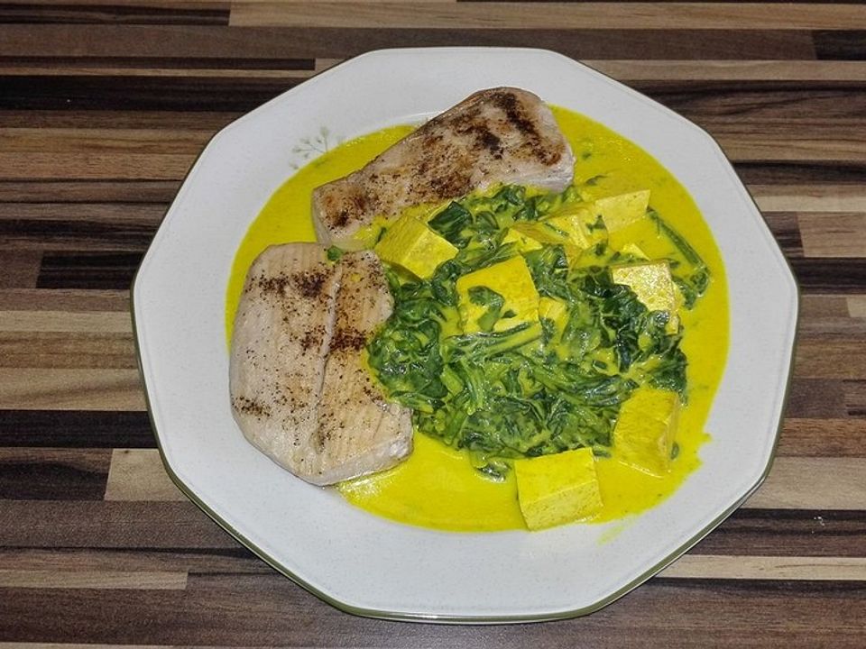 Thunfischsteak mit Tofu und Spinat von Sturmhexe| Chefkoch